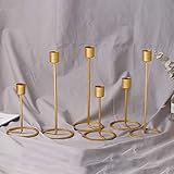 Man9Han1Qxi Nordischen Stil Single Head Eisen Kerzenständer Metall Kerzenhalter Home Party Decor Golden Large - 2