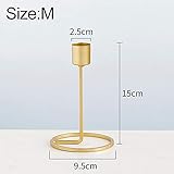 Man9Han1Qxi Nordischen Stil Single Head Eisen Kerzenständer Metall Kerzenhalter Home Party Decor Golden Large - 4