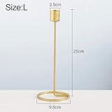 Man9Han1Qxi Nordischen Stil Single Head Eisen Kerzenständer Metall Kerzenhalter Home Party Decor Golden Large - 5