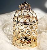 Westeng Eisen Hollow Metall Tealight Taschenlampen Hochzeitsfeier Dekoration Creative Birdcage Kerzenhalter Birdcage der Tabelle 1pcs - Golden - 2