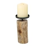 Kerzenleuchter 3 Stück Kerzenständer Tempe Holz 14 cm 17 cm 22 cm Durchmesser 7,5 cm - 6