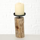 Kerzenleuchter 3 Stück Kerzenständer Tempe Holz 14 cm 17 cm 22 cm Durchmesser 7,5 cm - 9
