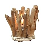 Icegrey Handgefertigt Treibholz Kerzenständer Dekorative Holz AST Vertikal Tisch Stehend Kerzenleuchter Kerzenständer 14x14x14cm