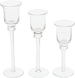 3ER GLASKERZENHALTER TEELICHTHALTER KERZENHALTER KERZENSTÄNDER WINDLICHT WINDLICHTHALTER WINDLICHTSTÄNDER DEKO - 3