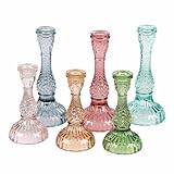 Loberon Kerzenständer 6er Set Moana, Glas, H/Ø ca. 22/10 cm, bunt - 4