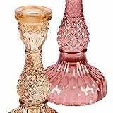 Loberon Kerzenständer 6er Set Moana, Glas, H/Ø ca. 22/10 cm, bunt - 8