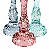 Loberon Kerzenständer 6er Set Moana, Glas, H/Ø ca. 22/10 cm, bunt - 9