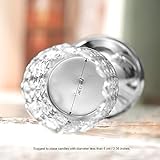 VINCIGANT Silber Zylinder Kristall Kerzenhalter gesetzt für Hochzeit Feier Esszimmer Dekoration Party Dekoration，20cm&20cm Höhe - 3