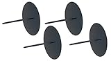 ARTECSIS 4 Kerzenhalter für Adventskranz Adventskerzenhalter schwarz Durchmesser 7,5cm