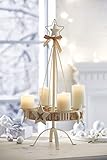Pureday Adventskranz - Kerzenständer White Christmas - Metall - Weiß - Höhe ca. 57 cm - 2
