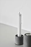 anaan High & Low Kerzenständer für Stabkerzen Teelichthalter aus Beton Design Tischdeko geometrisch Industrie modern (2er Set L + S) - 3