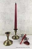 Marzoon 2 Stück Metall Kerzenleuchter/Kerzenständer / Stabkerzenhalter in Antik Gold, Höhe 8,5cm mit achteckigem Fuß (Modell 3) - 3