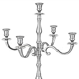 Kerzenleuchter 5-armig Silber 60cm - Kerzenständer Kerzenhalter Kerzen Leuchter Kandelaber Dekoration【Modell- & Farbauswahl】 - 3
