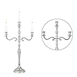 Kerzenleuchter 5-armig Silber 60cm - Kerzenständer Kerzenhalter Kerzen Leuchter Kandelaber Dekoration【Modell- & Farbauswahl】 - 5