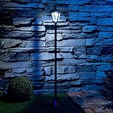Royal Gardineer Gartenlampen: Solar-LED-Gartenlaterne, Dämmerungssensor, 40 lm, dimmbar, IP44, 1,6 m (LED Straßenlaterne) - 7
