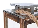 Laterne Windlicht Gartenlaterne Amelie 1 | Holz | Braun | mit Henkel - 3