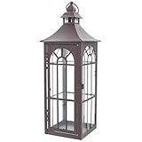 SIDCO Laterne Metall Gartenlaterne groß Windlicht Kerzenhalter Landhaus Shabby 45 cm - 3