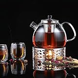 Ecooe Stövchen Teewärmer Kaffeewärmer aus Edelstahl mit Teelichthalter ,Teelicht und Teekanne ist nicht enthalten - 5