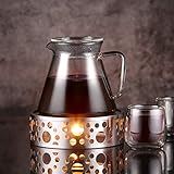 Glastal Stövchen Teewärmer Kaffeewärmer aus Edelstahl mit Teelichthalter,Teelicht und Teekanne ist Nicht enthalten - 4