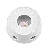 Porzellan Stövchen für Teelicht - 15 x 6,5 cm (ØxH), weiß - 3