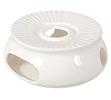 Porzellan Stövchen/Teewärmer für Teekanne in weiß, Ø 14,5cm, Original Aricola®