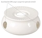 Porzellan Stövchen/Teewärmer für Teekanne in weiß, Ø 14,5cm, Original Aricola® - 3