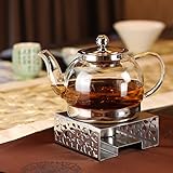 Edelstahl Stövchen Teewärmer, Coffee Schlichtes Teelichthalter, Teelicht und Teekanne ist nicht enthalten (square) - 3