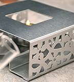 Edelstahl Stövchen Teewärmer, Coffee Schlichtes Teelichthalter, Teelicht und Teekanne ist nicht enthalten (square) - 5