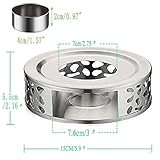 Queta Teekannenwärmer mit Teelichthalter für Borosilikatglas/Porzellan Teekannen Edelstahl - 7