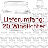 Ami Europe 20 Stück kleine Windlichter 7cm Kerzengläser für Teelichter Teelichtglas - 3