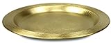 °° Kerzenuntersetzer aus Messing, ca. 11cm (goldfarben)