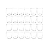 BigDean Teelichtgläser 24er Set Trichterform 7 x 5,5 cm  H.xØ  Glas klar für Tischdeko,  Hochzeitsdeko, Partydeko, Desserts