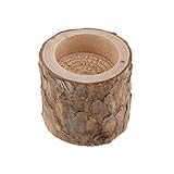 FLAMEER 20 Stück Naturholz Baumstumpf Teelichthalter Kerzenhalter, Höhe 5cm - 2