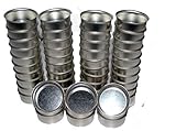 Naturdeko24 Teelichthalter Silber/Metall | Teelichttüllen | Teelicht Tülle für Standard Teelichter 40mm | Metall/Silber | (20er Set) - 2