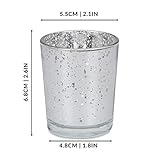 Maison & White Set von 12 Kristall Teegläser in Silber gesprenkeltem Glas | Ideal für Hochzeiten, Wohnkultur, Partys, Tischkultur und Geschenke Blei und Quecksilberfrei - 2