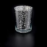 Maison & White Set von 12 Kristall Teegläser in Silber gesprenkeltem Glas | Ideal für Hochzeiten, Wohnkultur, Partys, Tischkultur und Geschenke Blei und Quecksilberfrei - 6