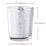 Supreme Lights Glas Teelichthalter 12er Set, 5.2x6.2cm, Gefleckter Teelichtgläser Geschenk Kerzenhalter Deko für Geburtstag, Party, Hochzeit, Feier, Haushalt, Gastronomie(Silber) - 3