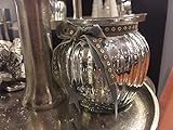 LS Design 2x Windlicht Glas Kugel Teelichthalter Kerzenständer Kerzenhalter Shabby Silber 11,5x10,5cm 2 Stück - 5