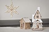 cama24com Weihnachts Holz Haus Hängedeko mit Licht Weihnachtsdeko mit Palandi® Sticker - 3