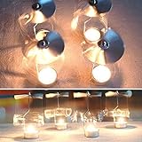 Upxiang Spinning Rotary Metall Karussell Teelicht Kerzenständer Stand Licht (C) - 4