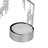 Deanyi Chic Karussell Kerzenhalter Kreative Spinning Teelicht Durable Metall Rotary Kerzenhalter für Hauptdekoration |Deer Home Zubehör - 2