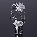 Senoow Rotary Spinning Teelicht Kerze Teelicht Metall Halter Kerzenhalter Stand Karussell Home Desk Dekoration - 2