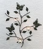 DanDiBo Wandteelichthalter Metall Kerzenständer Wandkerzenhalter für Teellichter 12120 Teelichthalter 62 cm Wandleuchter Kerzenhalter Wand Teelichtglas - 4