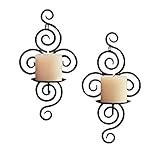 Meshela 2 Stück Wandkerzenhalter Wandleuchter Kerzenhalter aus Metall Kerzenleuchter Dekoration Sets für Hochzeit Geschenke - 2