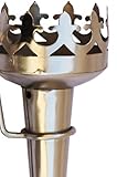 2er Set Orientalischer Wandkerzenhalter Kerzenleuchter Chitan 31cm u 24cm Groß 1 armig Silber | Marokkanischer Vintage Metall Kerzenhalter Wanddeko | antik Wand Leuchter für Kerzen im Wohnzimmer - 3