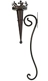 SIDCO Wandleuchter Metall Kerzenhalter Wanddeko Antik Fackel Kerzenleuchter 2 er Set - 4