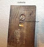Wandkerzenhalter H1010 altes Holz verwittert mit Teelichtglas und Teelicht - 6