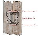 elbmöbel Wandkerzenhalter Glas Holz Kerzenhalter Windlicht (H43xB22xT13) - 4