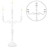 Kerzenleuchter 5-armig Weiß 60cm - Kerzenständer Kerzenhalter Kerzen Leuchter Kandelaber Dekoration【Modell- & Farbauswahl】 - 5