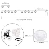 Solar LED Laternenkette für die Terrasse oder Garten – Länger 4.8 Meter & 30 LEDs - 6
